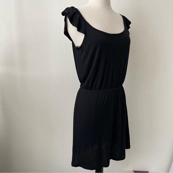 Matty M little black tank dress LBD ruffle sleeve - Picture 3 of 6